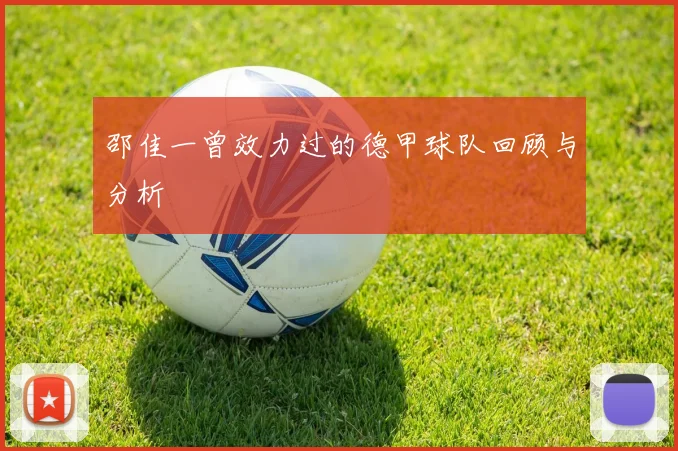邵佳一曾效力过的德甲球队回顾与分析